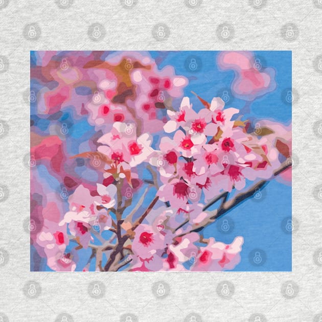 Cherry Blossoms in Bloom by Glenn Landas Digital Art